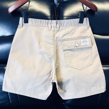 高端品質卡其色短褲男夏爆款潮牌工裝休閑純棉翻蓋口袋三分四分褲