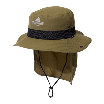日本限定 Poler x Tonedtrout StreamR SUNGUARD BRIM HAT 全方位遮陽帽 / 漁夫帽 / 狼棕色