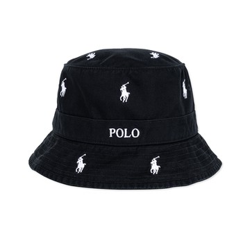 Polo Ralph Lauren RL 熱銷刺繡小馬漁夫帽-黑色