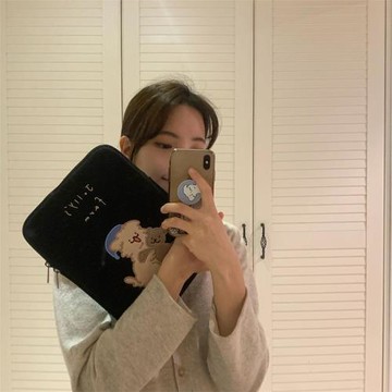 韓國ins可愛小狗筆記本電腦包蘋果macbookpro13/15內膽14寸女適用