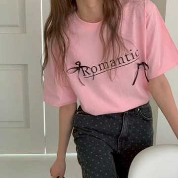 正韓T恤 蝴蝶結五分袖T恤FIE1085-創翊韓都