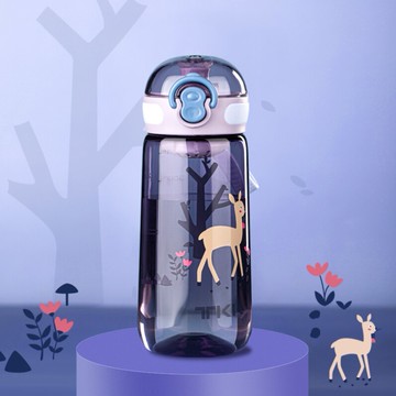 兒童水杯女清新可愛小學生夏天便攜水壺上學專用防摔塑料直飲杯子