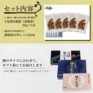 ふるさと納税 a0-166 楠田の極うなぎ 素焼き焼肝(50g×5袋・たれ付き) 鹿児島県志布志市