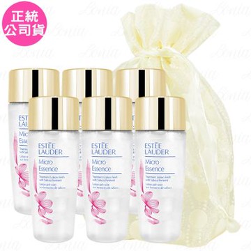 【即期品】ESTEE LAUDER 雅詩蘭黛 微分子肌底原生露櫻花輕盈版(30ml)新款*6旅行袋組(公司貨)