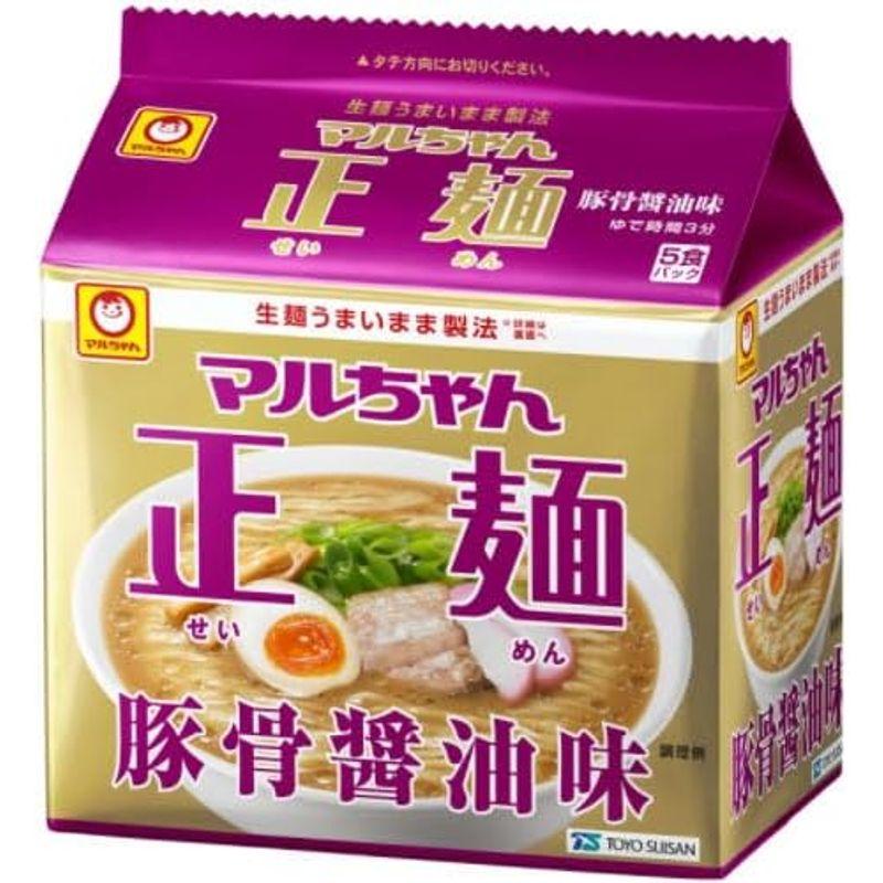 東洋水産 マルちゃん正麺 豚骨醤油味 5食パック（505g）×6個×2セット