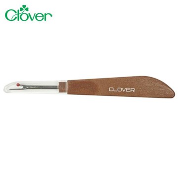 日本可樂牌Clover木柄快速小拆線器鈕扣刀21-501拆線刀(木頭好握,附蓋)拼布洋裁縫紉工具,切斷縫線、切開釦眼