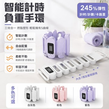 台灣出貨✨ 智能三模式負重手環 可拆卸調節重量 運動健身配重設備 隱形手腳通用 兩隻裝4.5磅
