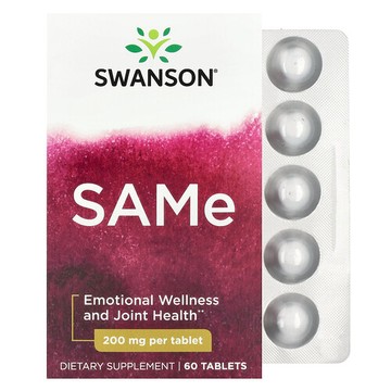 Swanson Vitamins, SAMe，400 毫克，60 片（每片 200 毫克）