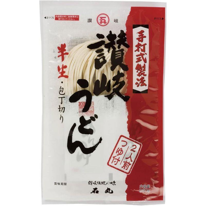 石丸製麺 半生讃岐うどん包丁切り(つゆ付) 260g(2人前)×6袋箱