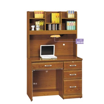 AS DESIGN 雅司家具-富力士樟木實木3.2尺書桌組-97*59*167cm