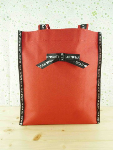 【震撼精品百貨】泰迪熊 Natty Bear 提袋- 紅色 (小) 震撼日式精品百貨