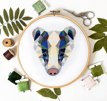 Badger Cross Stitch PDF Pattern 十字繡