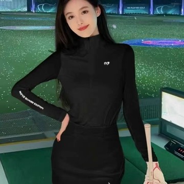 2025新品 高爾夫女裝 長袖防曬 速乾透氣 運動修身 彈力運動套裝 運動風套裝 高爾夫 運動套裝女 女裝 速乾 運動套
