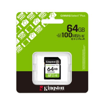 金士頓 KINGSTON SDS3 64G SD記憶卡 Canvas SDXC UHS-I V10 A1