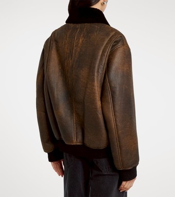 Nour Hammour Anton shearling-lined leather bomber jacket
