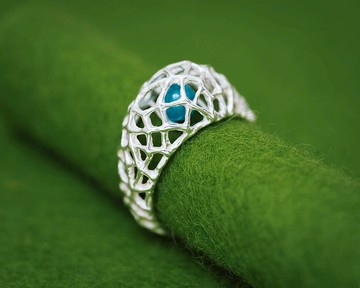 Keeper銀戒指 - 石英戒指 - 幾何戒指 -石戒指銀戒指