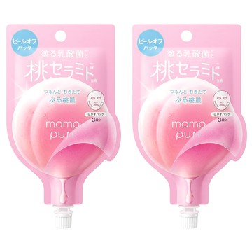 BCL momopuri 彈潤蜜桃面膜 亮澤撕除面膜 20ml  3片  2包
