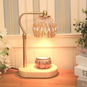 【LanguoTree蘭果樹】流金玻璃原木融蠟燈（定時款/調光款調高度）(七夕情人節禮物//青春會謝幕,光不會熄！畢業季-畢業禮物/香氛燈/水晶蠟燭暖燈/獅子座生日禮物/結婚禮物/新居落成/喬遷禮物)