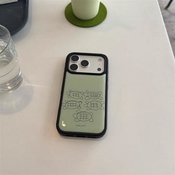 ✨iPhone手機殼✨龜龜出逃適用于iPhone17promax玻璃手機殼蘋果16promax保護套15pr