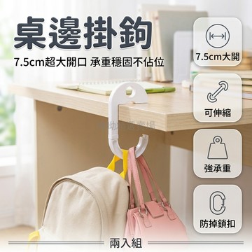 台灣出貨✨ 書桌掛鉤 桌邊卡扣 便攜式 書包掛鉤 辦公室 衣帽架 門後收納 強力固定