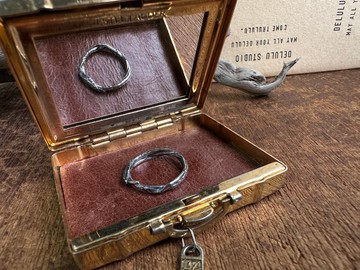 手作銀飾—不規則纏繞的枝條 925純銀戒指 硫化效果 925純銀飾品