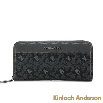 【金安德森】  Genevieve 經典老花拉鍊長夾-碳黑