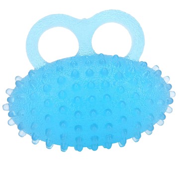 AHOYE TPR刺激手掌握力球  9.5 x 7.5 x 6.5cm  1個  透明藍