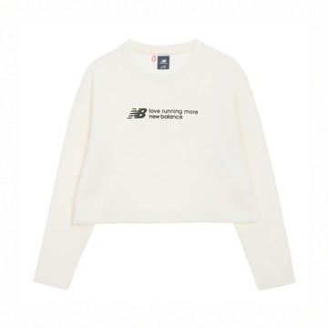 New Balance [New Balance]短版長袖上衣_女性_杏色_NDF34232IV