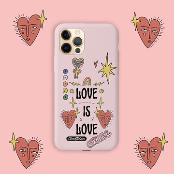 愛就是愛 微笑 愛 和平 防摔手機殼 CSBI06