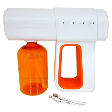 K6X 藍光奈米霧化消毒槍 無線手持消毒噴霧機 400ml 白色  1個