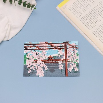 京都芸艸堂木版風景明信片-神宮櫻