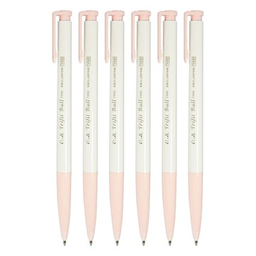 O.B. 歐布德 三角筆桿 自動原子筆，優雅三角筆桿設計  紅  6支