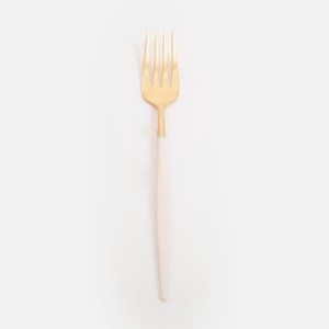 Dalper MYA不鏽鋼餐叉21cm 象牙白金