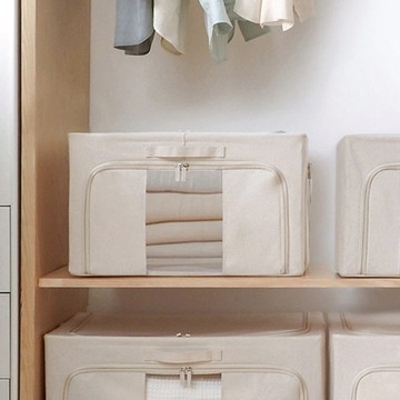 三面開口折疊式衣物收納箱(附透窗)-85L-3入 單一規格