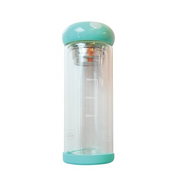 [皮久熊 Beer Bear] 蘑菇雙層隨手杯 - 湖水藍-[皮久熊 Beer Bear] 蘑菇雙層隨手杯 - 湖水藍