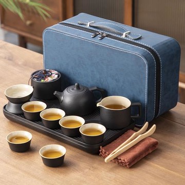 戶外便攜式旅行功夫茶具套裝陶瓷快客杯泡茶壺批發活動禮品印logo