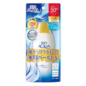SKIN AQUA 水潤肌 超保濕水感防曬凝露 SPF50+ PA++++ 110g 3重玻尿酸添加 溫和防禦紫外線  1瓶
