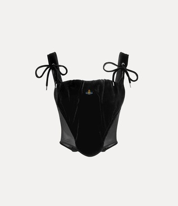 Vivienne Westwood Puppy Corset Cotton Velvet Black 38 Women