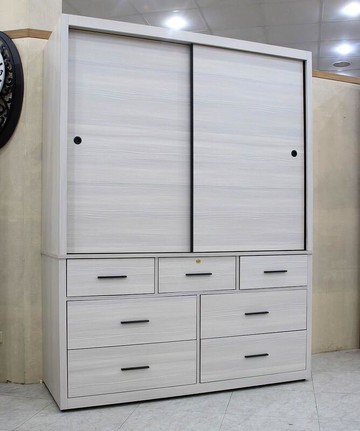 【歐風別館】黛拉五尺雪松色七抽衣櫃【另有六尺及梧桐色】【基隆至台中免運費】