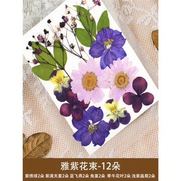 滴膠干花包DIY材料包壓花真植物書簽標本杯墊樹脂手機殼花束桌面