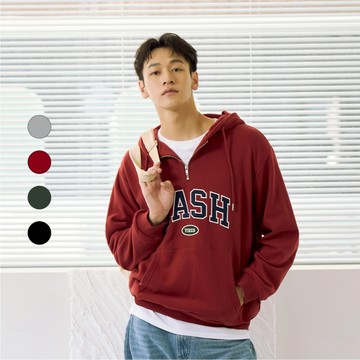 50% Fifty Percent｜標語繡花半開拉鍊帽T【期間限定】｜02552511001