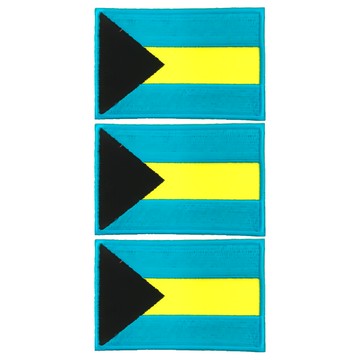 A-ONE 巴哈馬國旗刺繡布貼 3入 尺寸8x5cm  1組