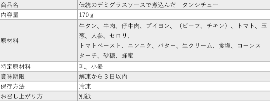 伝統のデミグラスソースで煮込んだ　タンシチュー