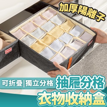 隔日出貨 抽屜分格收納盒 陽離子分隔收納盒 置物盒 整理盒 襪子收納盒 內褲盒 領帶盒 盒子 摺疊收納盒 收納女王