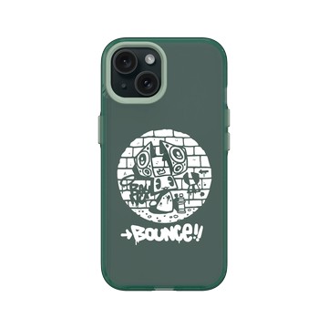 iPhone 15 Clear 憂墨綠 - BOUNCE - BOUNCE RABBIT TAG WALL