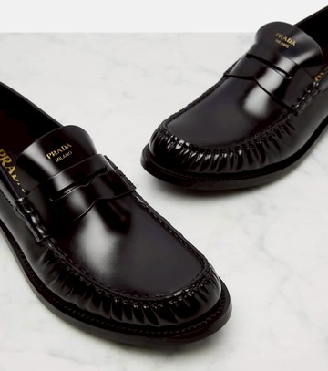 Prada Leather penny loafers