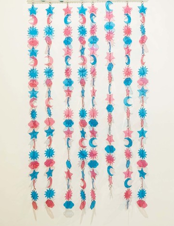 【震撼精品百貨】日本 星空雲朵珠簾 門簾-粉嫩系*01860