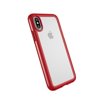 Speck Presidio SHOW iPhone X/Xs 透明背蓋防摔保護殼-透明/紅色