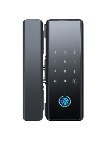玻璃門指紋鎖免開孔有框無框辦公室密碼鎖單雙開門智能電子門禁鎖 中秋節特惠
