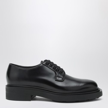 Black lace-up shoes in polished leather